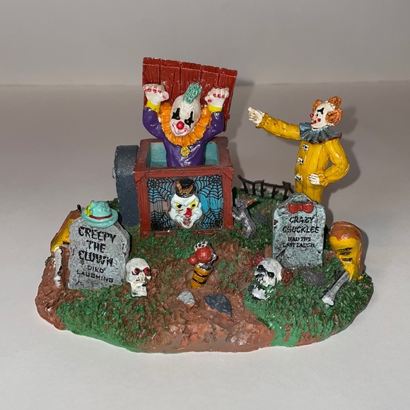 RARE LEMAX SPOOKY TOWN "JACK IN THE BOX" CLOWN HALLOWEEN DECOR #33021 - Picture 1 of 6